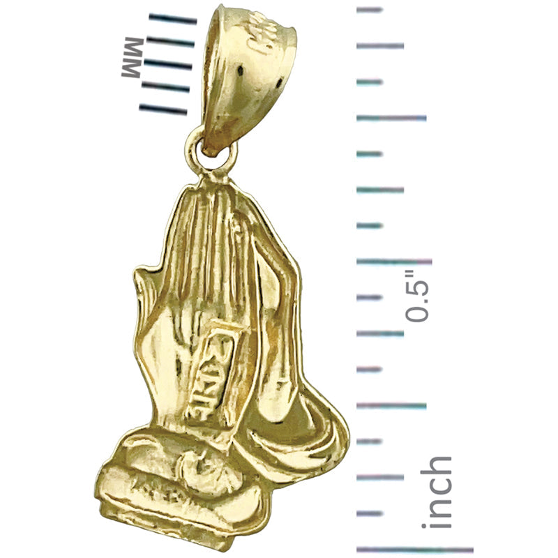 14K Gold 16MM Betende-Hände-Charm