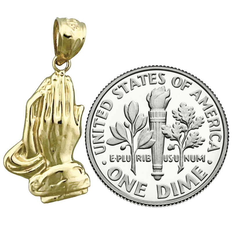 14K Gold 16MM Betende-Hände-Charm