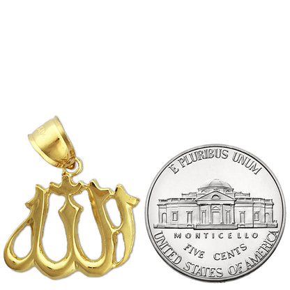 14K Gold Islamischer Allah-Anhänger