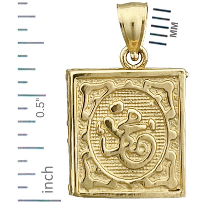 14K Gold 3D Islamisches Koran-Medaillon-Charm