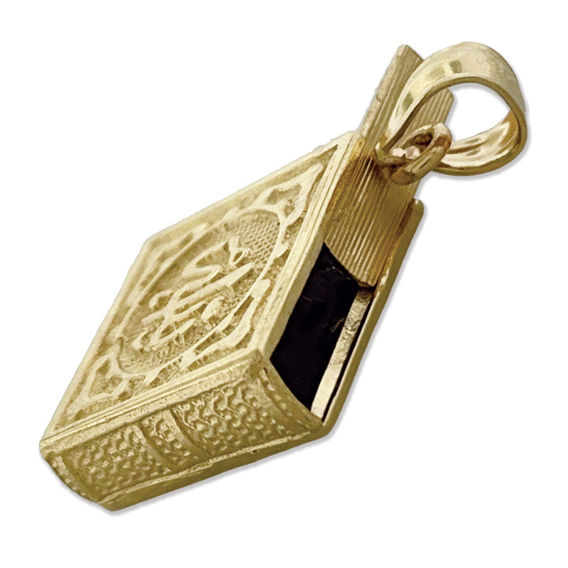 14K Gold 3D Islamisches Koran-Medaillon-Charm