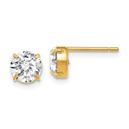 14K Gelbgold Zirkonia Ohrstecker 6.0mm Ohrringe