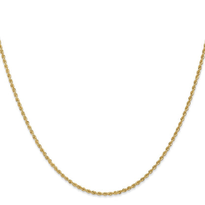 14K Gelbgold 1.6mm Massiv Normal Kordel Halskette