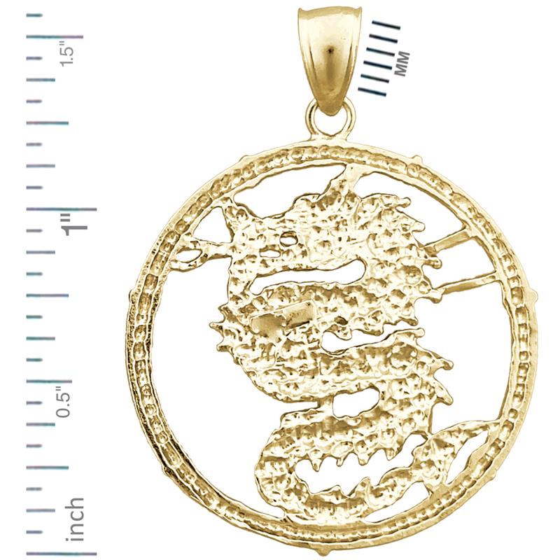 14K Gold Anhänger Chinesisches Sternzeichen Drache