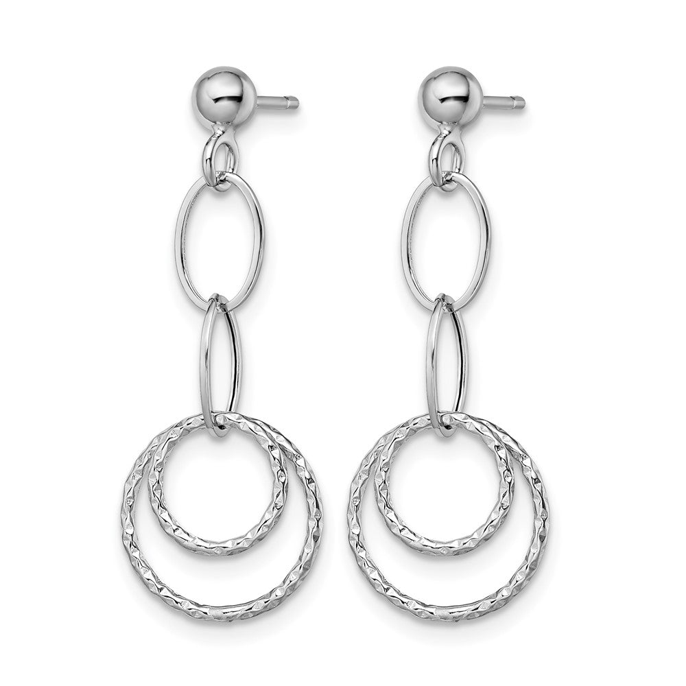 14K Weißgold Stecker Ohrhänger