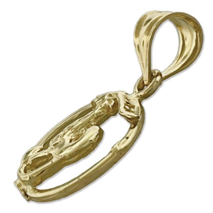 14K Gold Steinbock Sternzeichen Kreis-Charm
