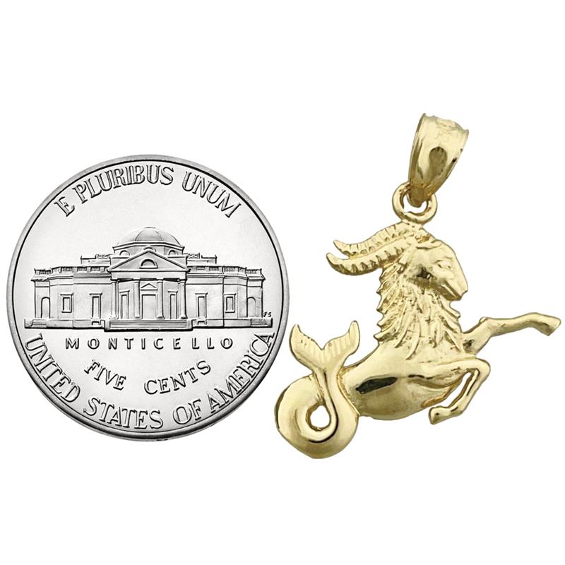 Steinbock-Anhänger aus 14K Gold
