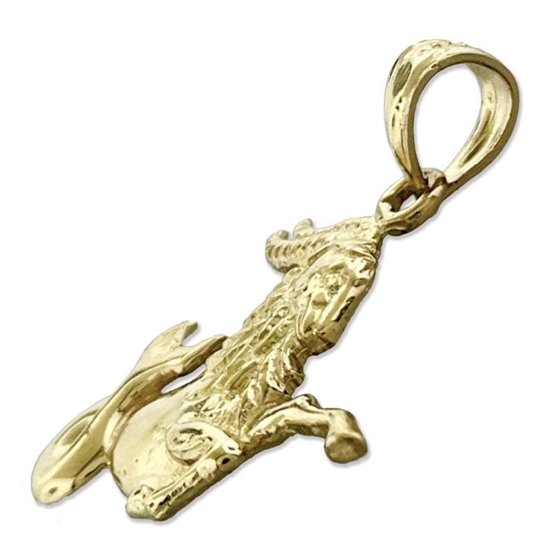 Steinbock-Anhänger aus 14K Gold