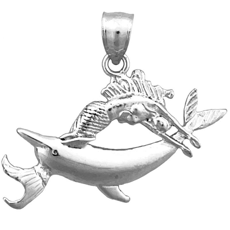 14K Gold Sternzeichen-Anhänger Fische