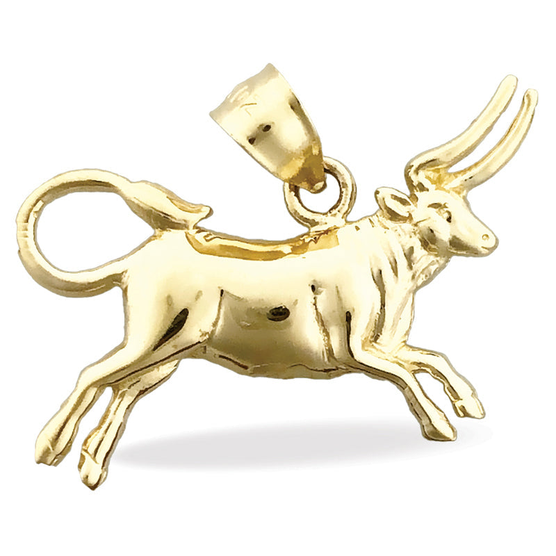 14K Gold Sternzeichen-Anhänger Stier