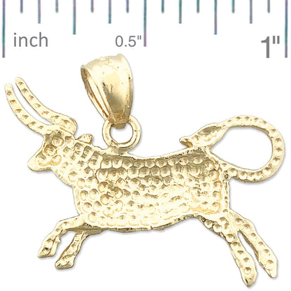 14K Gold Sternzeichen-Anhänger Stier