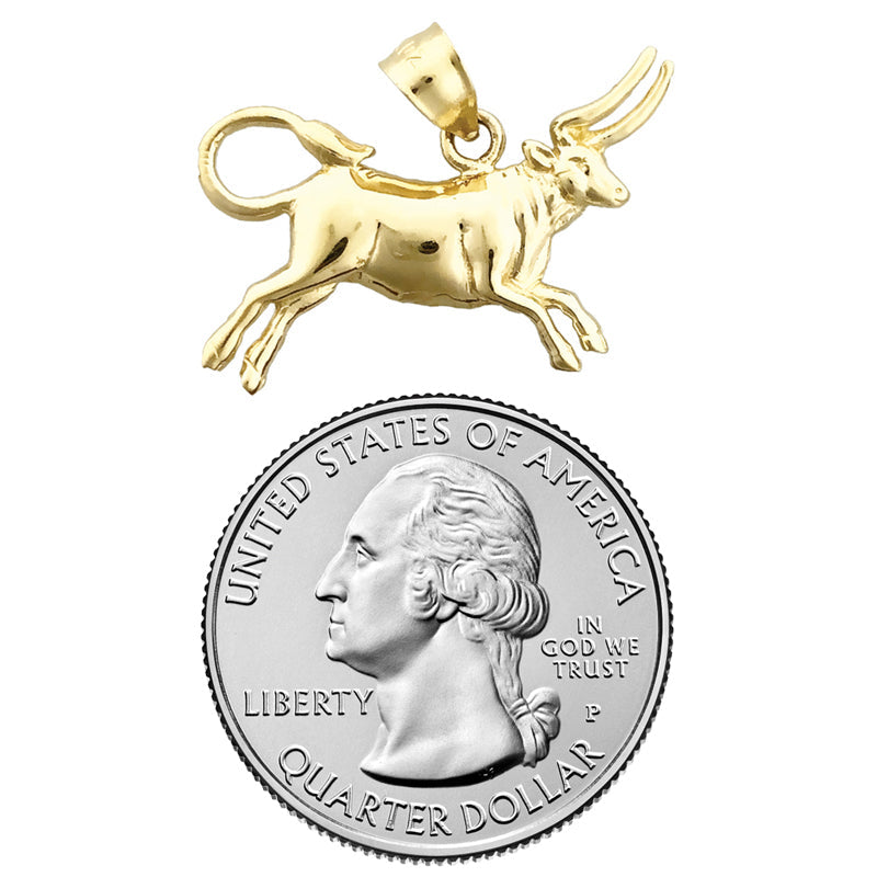 14K Gold Sternzeichen-Anhänger Stier