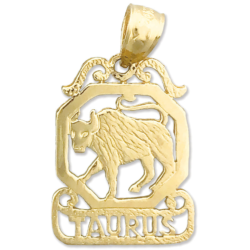 14K Gold Stier Sternzeichen-Charm