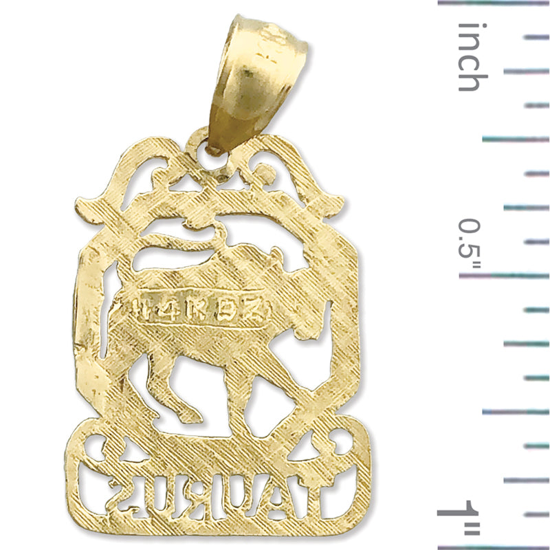 14K Gold Stier Sternzeichen-Charm