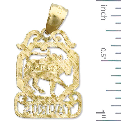 14K Gold Stier Sternzeichen-Charm