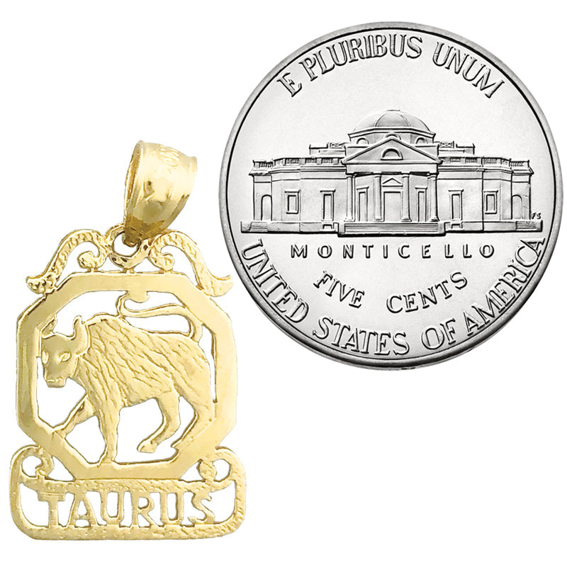 14K Gold Stier Sternzeichen-Charm