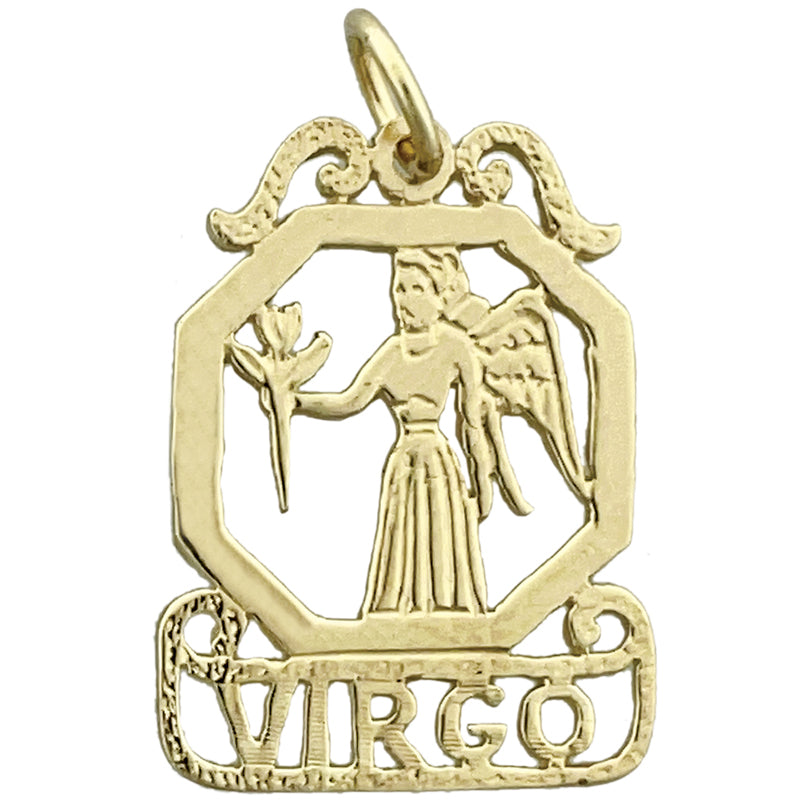 14K Gold Jungfrau-Sternzeichen-Charm