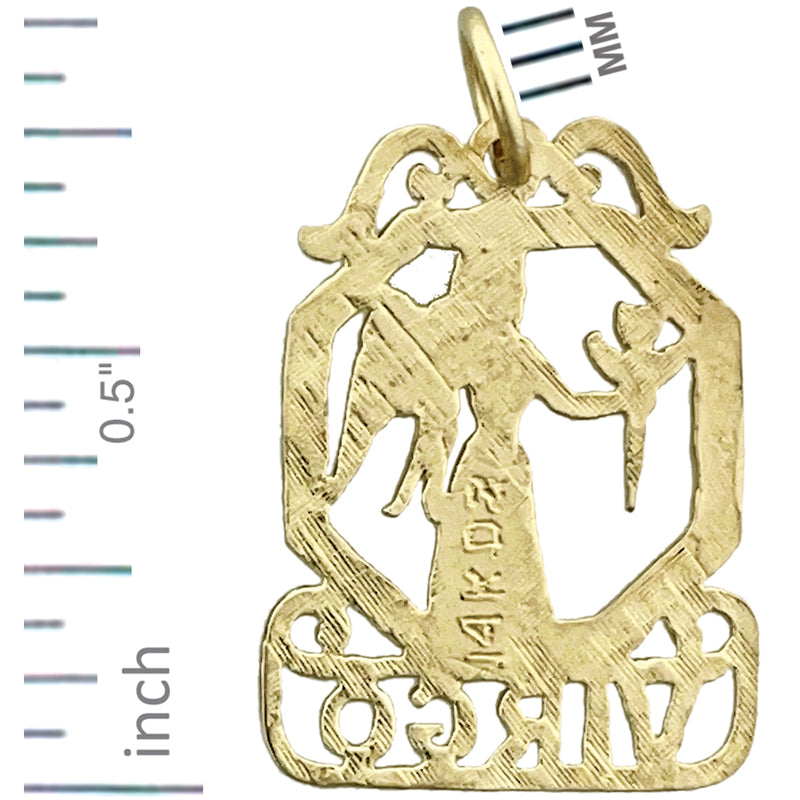 14K Gold Jungfrau-Sternzeichen-Charm