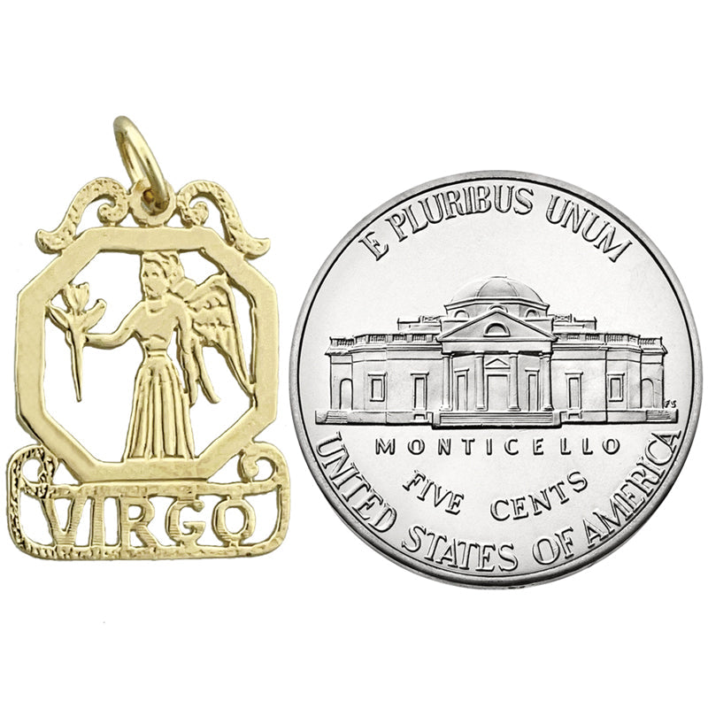 14K Gold Jungfrau-Sternzeichen-Charm