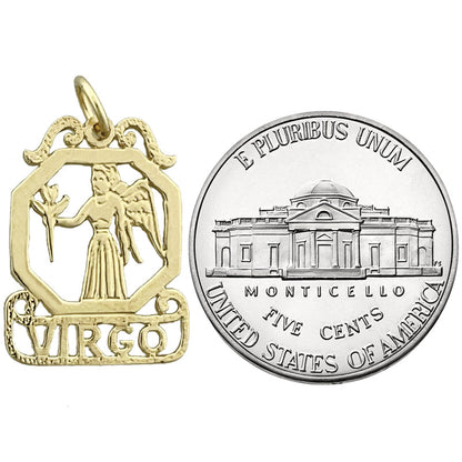 14K Gold Jungfrau-Sternzeichen-Charm