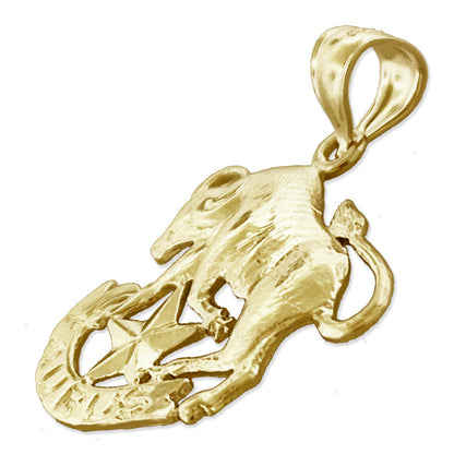 14K Gold 20MM Sternzeichen Stier Anhänger
