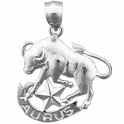 14K Gold 20MM Sternzeichen Stier Anhänger