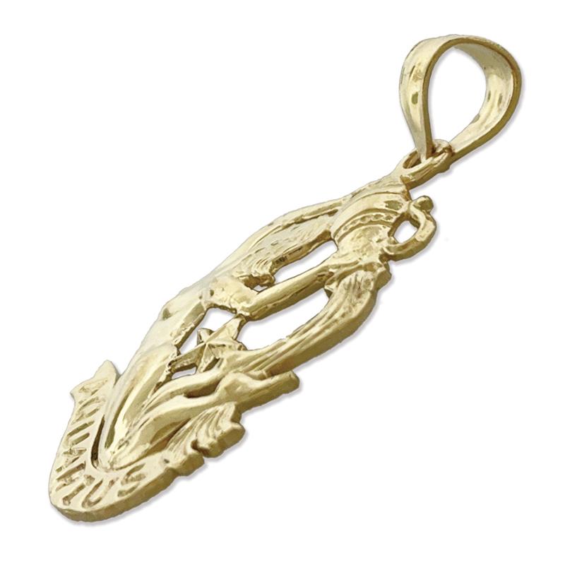 14K Gold 20MM Sternzeichen Wassermann Charm