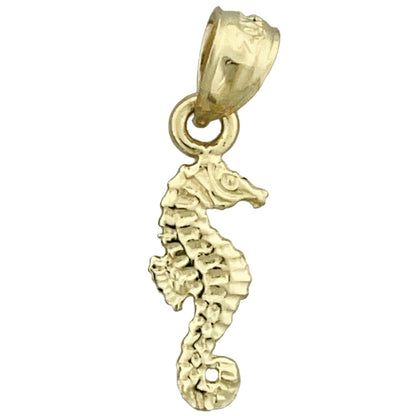 14K Gold Kleiner Seepferdchen-Charm