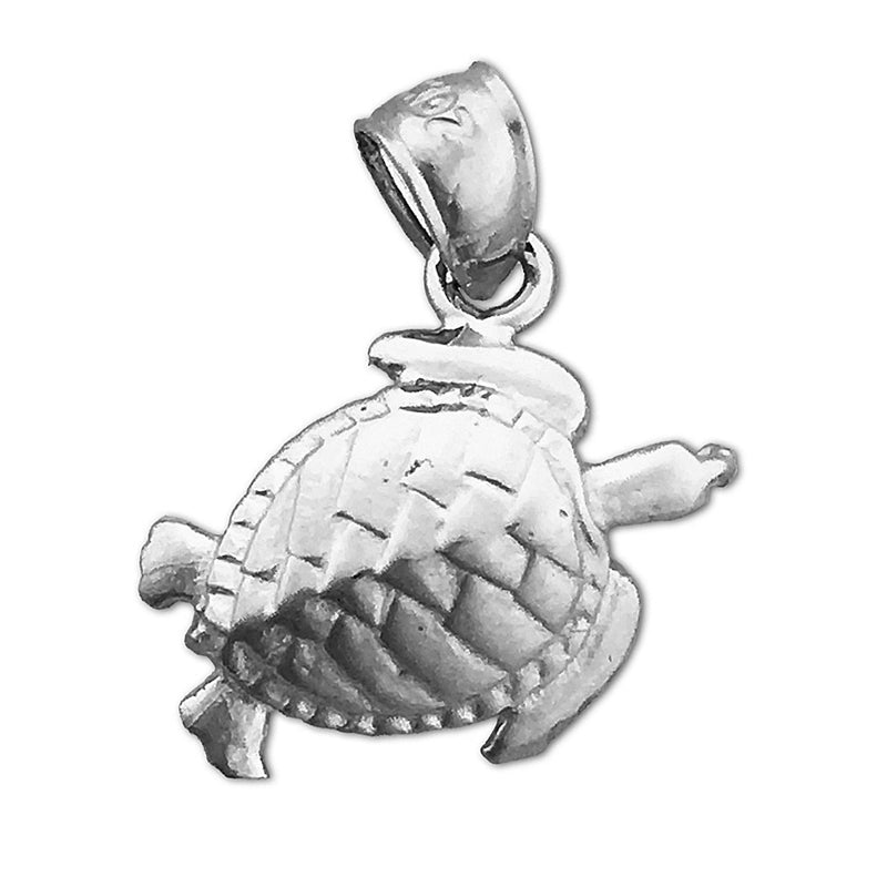 14K Gold Meereswelt-Schildkröten-Anhänger, 20 mm