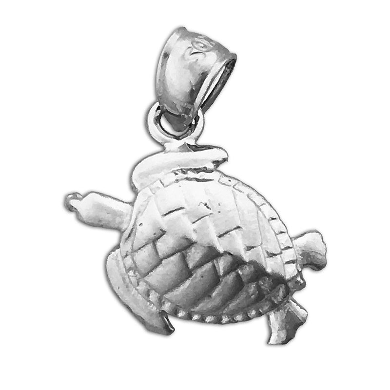 14K Gold Meeresschildkröten-Anhänger, 30 mm