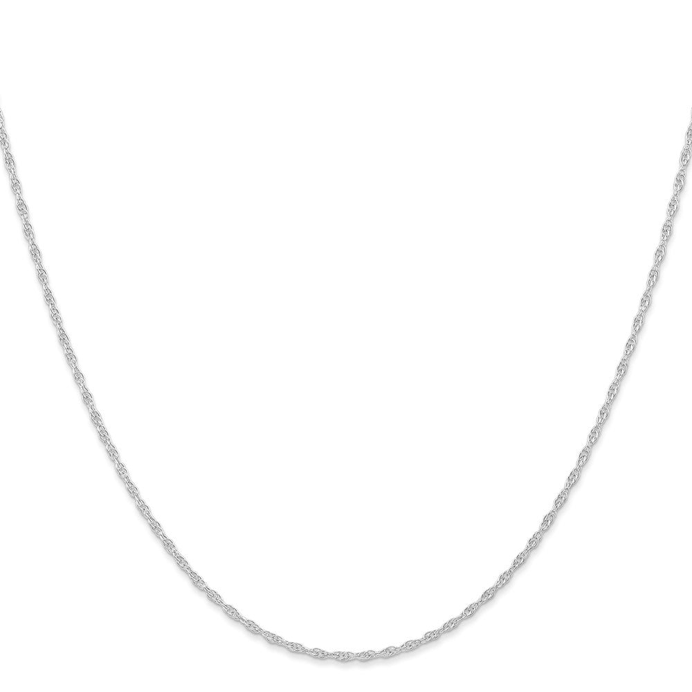 14K Weißgold Carded 1.15mm Ankerkette Kordel mit Federring Verschluss Halskette