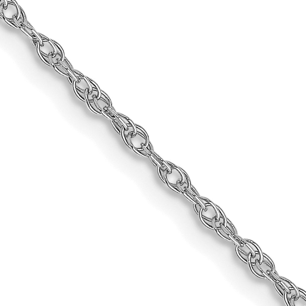 14K Weißgold Carded 1.15mm Ankerkette Kordel mit Federring Verschluss Halskette