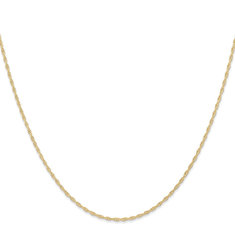 14K Gelbgold Carded 1.15mm Ankerkette Kordel mit Federring Verschluss Halskette