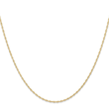 14K Gelbgold Carded 1.15mm Ankerkette Kordel mit Federring Verschluss Halskette