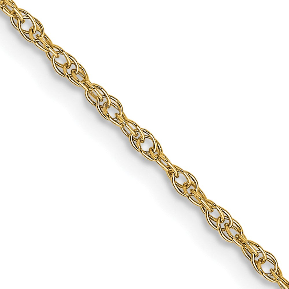 14K Gelbgold Carded 1.15mm Ankerkette Kordel mit Federring Verschluss Halskette