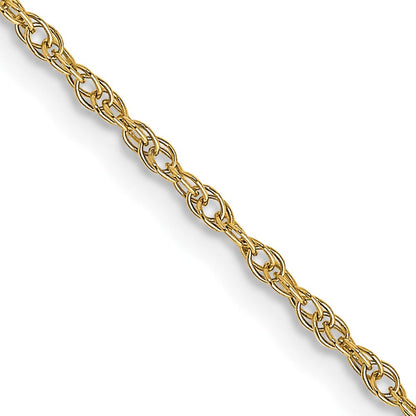 14K Gelbgold Carded 1.15mm Ankerkette Kordel mit Federring Verschluss Halskette