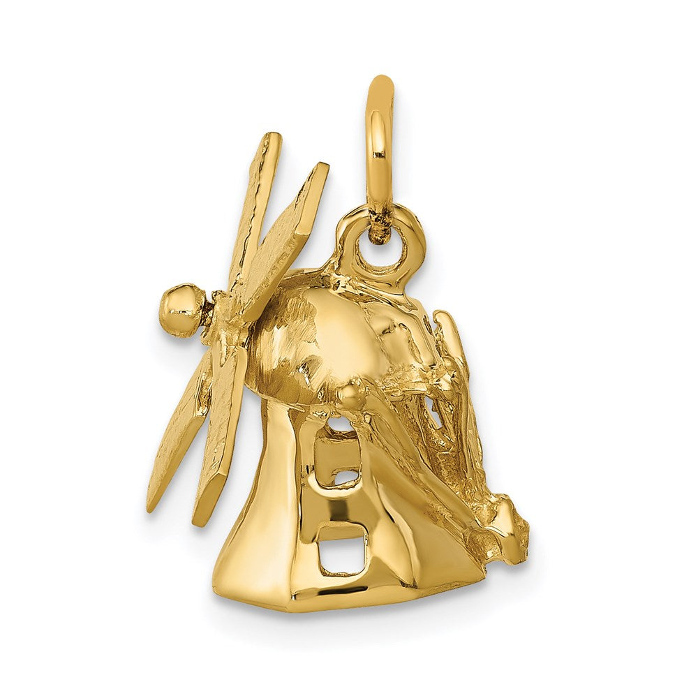 14K Gelbgold 14K 3d Windmill Charm