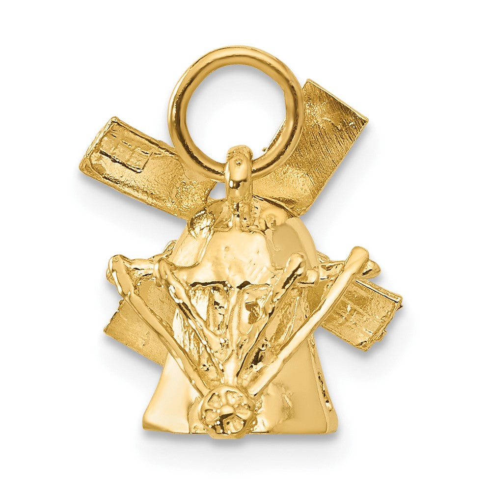 14K Gelbgold 14K 3d Windmill Charm