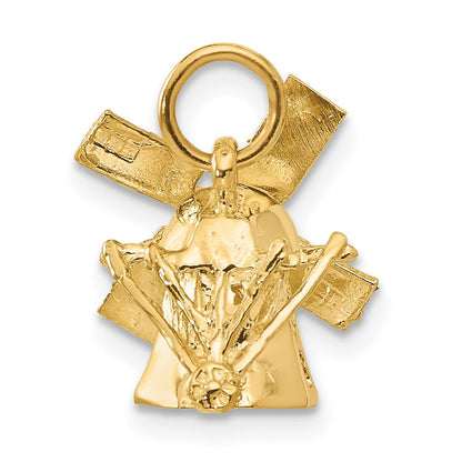 14K Gelbgold 14K 3d Windmill Charm