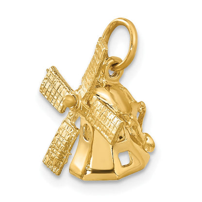14K Gelbgold 14K 3d Windmill Charm