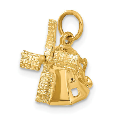 14K Gelbgold 14K 3d Windmill Charm