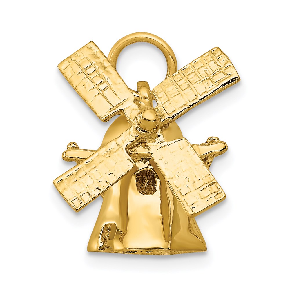 14K Gelbgold 14K 3d Windmill Charm