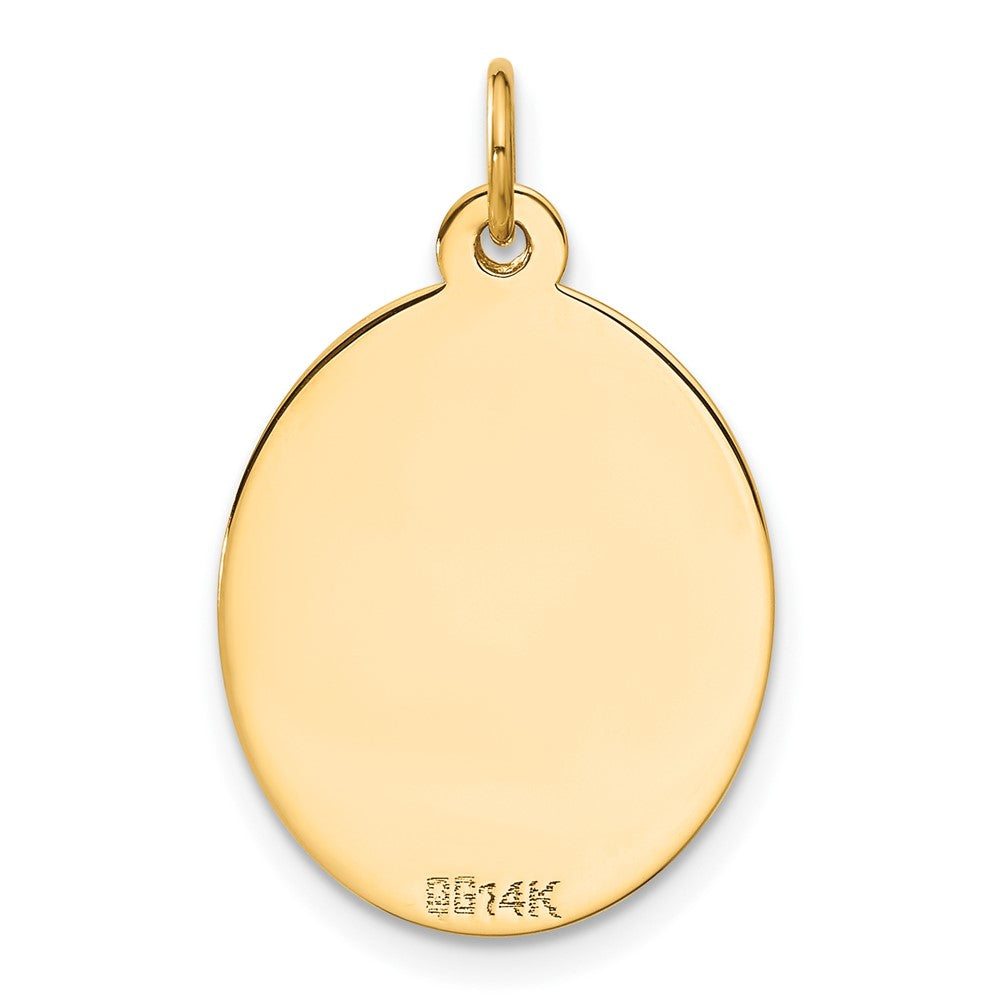14K Gelbgold 14K Poliert Gravierbar Plättchen und Key Charm