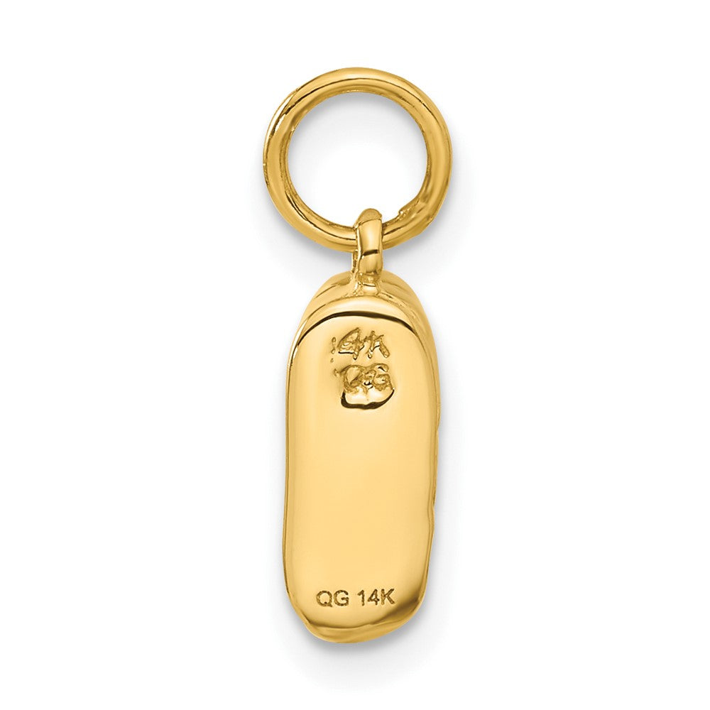 14K Gelbgold 14K 3d Einfach Baby Schuh Charm