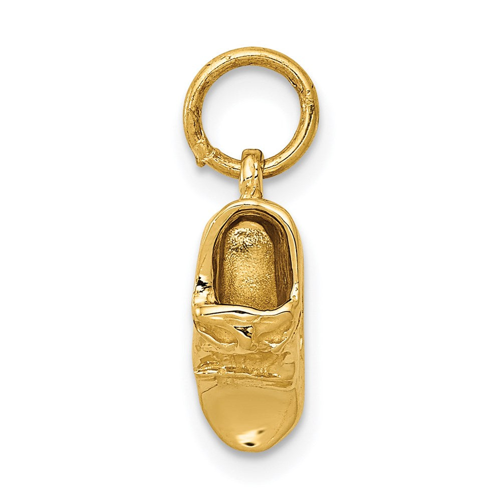 14K Gelbgold 14K 3d Einfach Baby Schuh Charm