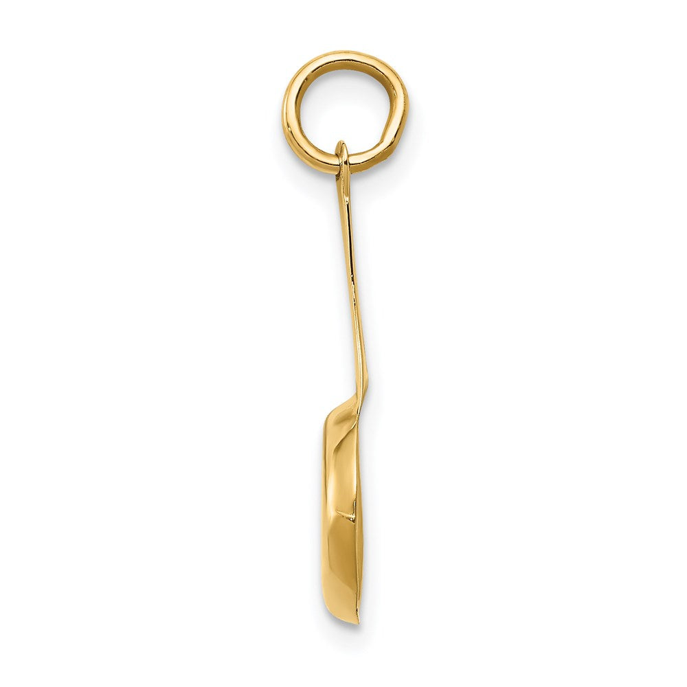 14K Gelbgold 14K 3d Frying Pan mit Emailliert Egg Charm