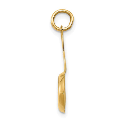14K Gelbgold 14K 3d Frying Pan mit Emailliert Egg Charm