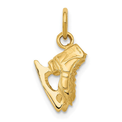 14K Gelbgold 14K 3-d Pair Of Eis Skates Charm