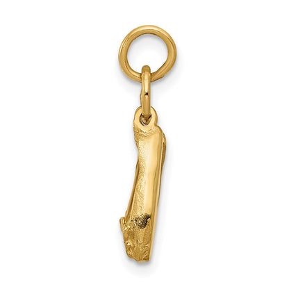 14K Gelbgold 3d Ballett Slippers Charm