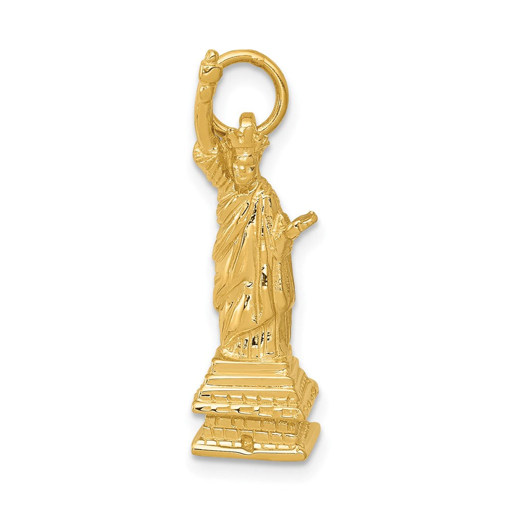 14K Gelbgold 14K 3d Statue Of Liberty Charm